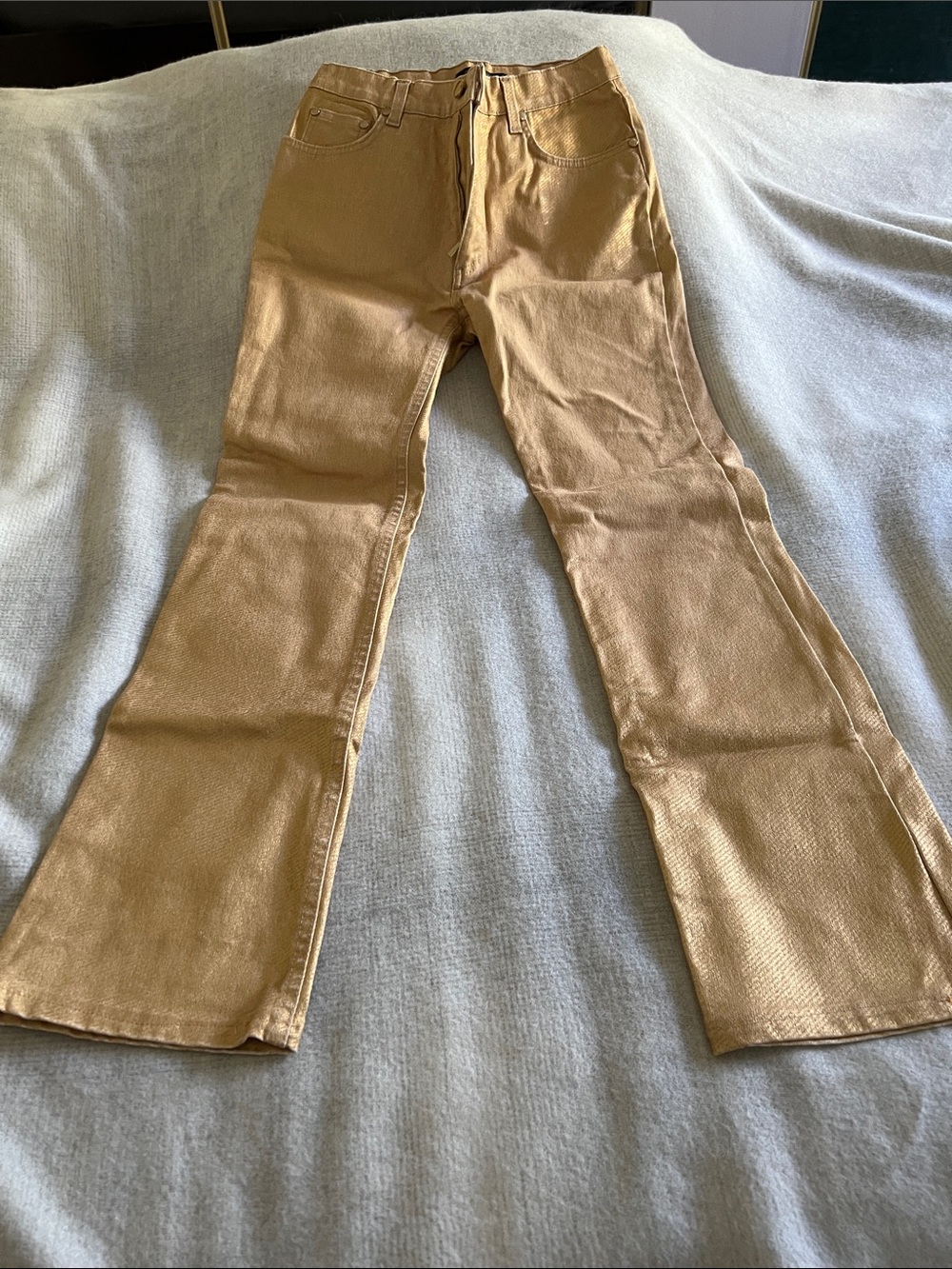 Roberto Cavalli Metallic Gold Jeans